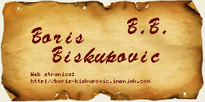 Boris Biskupović vizit kartica